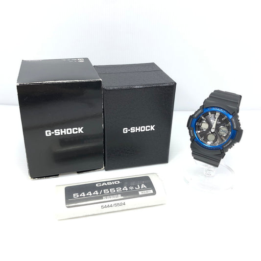 【中古品】【メンズ】 G-SHOCK ジーショック ANALOG-DIGITAL GAW-100B-1A2JF アナログデジタル タフソーラー 腕時計 196-250512-hi-12-tag カラー：ブラック/ブルー 万代Net店