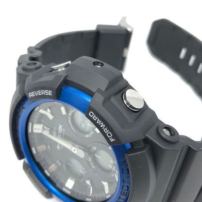【中古品】【メンズ】 G-SHOCK ジーショック ANALOG-DIGITAL GAW-100B-1A2JF アナログデジタル タフソーラー 腕時計 196-250512-hi-12-tag カラー：ブラック/ブルー 万代Net店