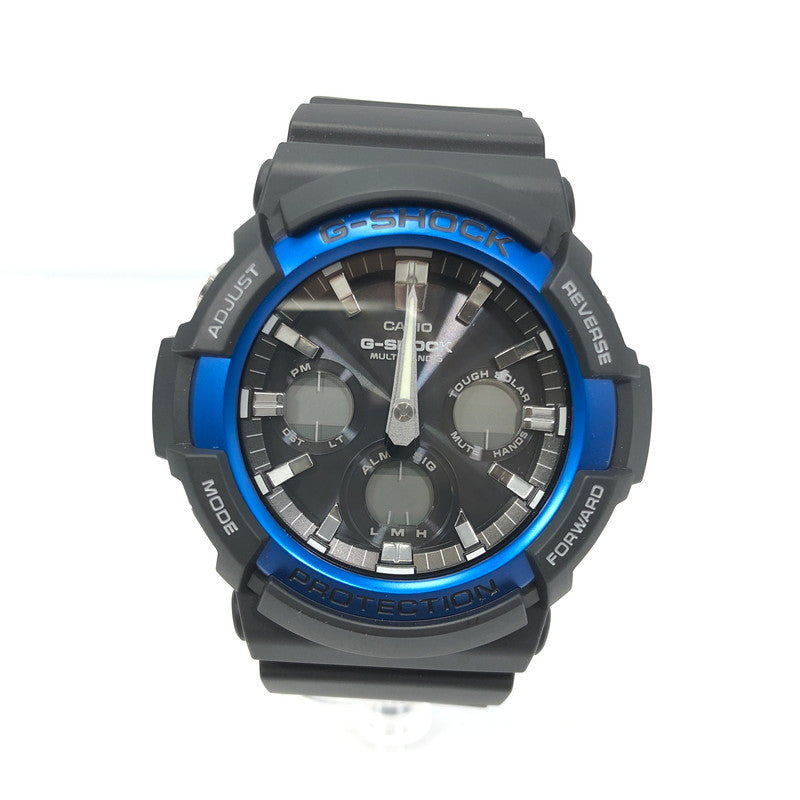 【中古品】【メンズ】 G-SHOCK ジーショック ANALOG-DIGITAL GAW-100B-1A2JF アナログデジタル タフソーラー 腕時計 196-250512-hi-12-tag カラー：ブラック/ブルー 万代Net店