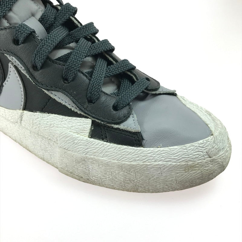 【現状渡し品】【メンズ】 NIKE ナイキ × SACAI サカイ コラボ BLAZER MID BV0072-002 ブレーザー MID スニーカー 靴 160-250512-hi-08-tag サイズ：27cm US 9 カラー：BLACK/WOLF GREY-WHITE 万代Net店