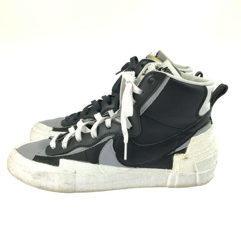 【現状渡し品】【メンズ】 NIKE ナイキ × SACAI サカイ コラボ BLAZER MID BV0072-002 ブレーザー MID スニーカー 靴 160-250512-hi-08-tag サイズ：27cm US 9 カラー：BLACK/WOLF GREY-WHITE 万代Net店