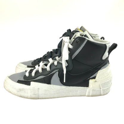 【現状渡し品】【メンズ】 NIKE ナイキ × SACAI サカイ コラボ BLAZER MID BV0072-002 ブレーザー MID スニーカー 靴 160-250512-hi-08-tag サイズ：27cm US 9 カラー：BLACK/WOLF GREY-WHITE 万代Net店