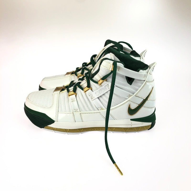 【中古美品】【メンズ】 NIKE ナイキ ZOOM LEBRON 3 QS AO2434-102 ズーム レブロン 3 クイックストライク スニーカー 靴 160-250517-na-07-tag サイズ：28cm US 10 カラー："SVSM AWAY" WHITE/DEEP FOREST 万代Net店