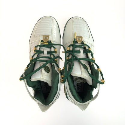 【中古美品】【メンズ】 NIKE ナイキ ZOOM LEBRON 3 QS AO2434-102 ズーム レブロン 3 クイックストライク スニーカー 靴 160-250517-na-07-tag サイズ：28cm US 10 カラー："SVSM AWAY" WHITE/DEEP FOREST 万代Net店