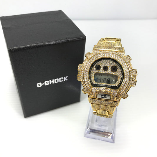 【中古品】【メンズ】 G-SHOCK ジーショック DW-6900MR カスタム クォーツ 腕時計 196-250531-na-10-tag カラー：ゴールド 万代Net店
