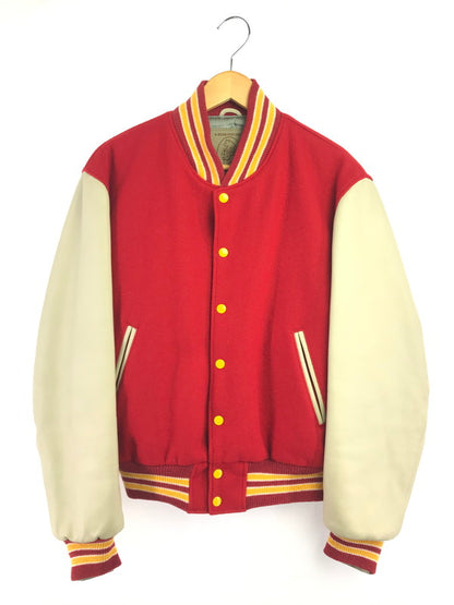 【中古品】【メンズ】 GOLDEN BEAR ゴールデンベア 90's WOOL STADIUM JACKET 90年代 ウール スタジアム ジャケット アウター 146-260904-rt-08-tagh サイズ：M カラー：レッド/ベージュ 万代Net店