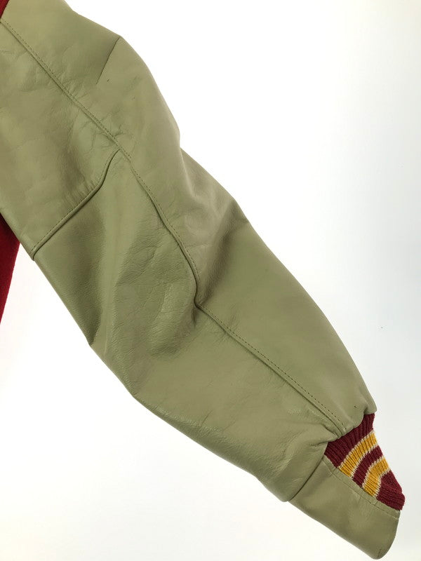 【中古品】【メンズ】 GOLDEN BEAR ゴールデンベア 90's WOOL STADIUM JACKET 90年代 ウール スタジアム ジャケット アウター 146-260904-rt-08-tagh サイズ：M カラー：レッド/ベージュ 万代Net店