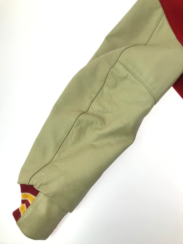 【中古品】【メンズ】 GOLDEN BEAR ゴールデンベア 90's WOOL STADIUM JACKET 90年代 ウール スタジアム ジャケット アウター 146-260904-rt-08-tagh サイズ：M カラー：レッド/ベージュ 万代Net店