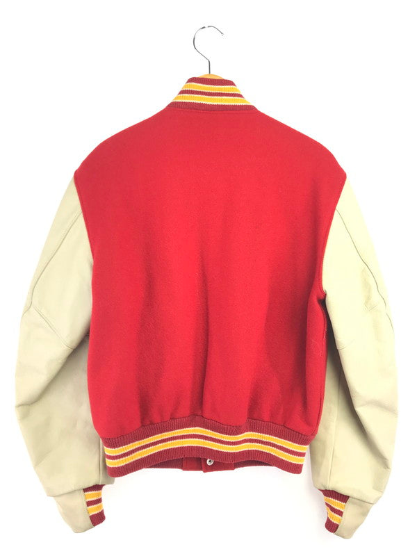 【中古品】【メンズ】 GOLDEN BEAR ゴールデンベア 90's WOOL STADIUM JACKET 90年代 ウール スタジアム ジャケット アウター 146-260904-rt-08-tagh サイズ：M カラー：レッド/ベージュ 万代Net店