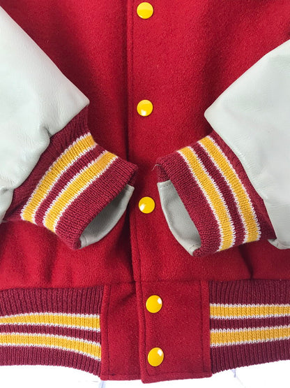 【中古品】【メンズ】 GOLDEN BEAR ゴールデンベア 90's WOOL STADIUM JACKET 90年代 ウール スタジアム ジャケット アウター 146-260904-rt-08-tagh サイズ：M カラー：レッド/ベージュ 万代Net店