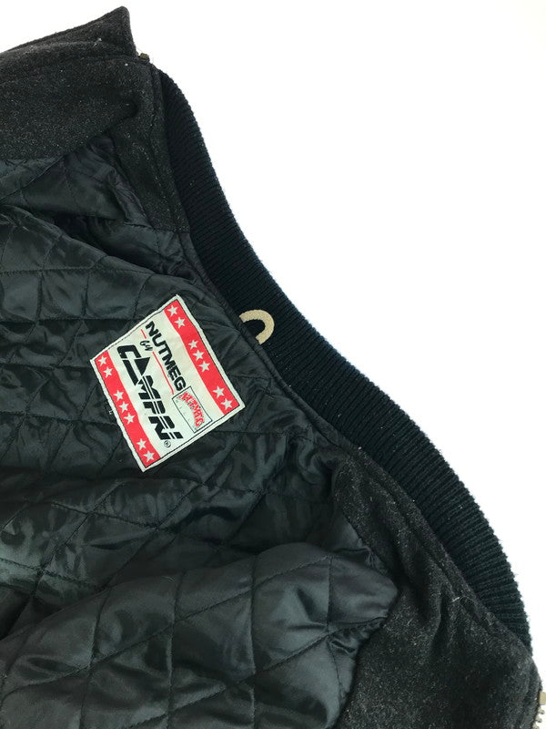 【中古品】【メンズ】 NUTMEG BY CAMPRI ナツメグ バイ カンプリ 90's CHICAGOBULLS WOLL STADIUM JACKET 90年代 シカゴブルズ 刺繡 ウールスタジアムジャケット 146-250927-rt-07-tag サイズ：L カラー：ブラック 万代Net店