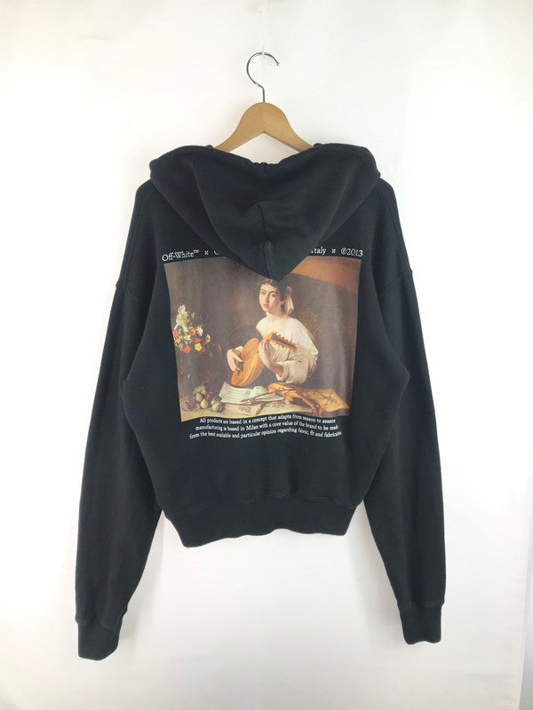 【中古品】【メンズ】 CARAVAGGIO LUTE OVER HOODIE OMBB037F21FLE009 カラヴァッジョ リュート オーバー フーディー 142-250914-rt-10-tag サイズ：XS カラー：ブラック 万代Net店