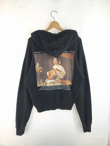 【中古品】【メンズ】 CARAVAGGIO LUTE OVER HOODIE OMBB037F21FLE009 カラヴァッジョ リュート オーバー フーディー 142-250914-rt-10-tag サイズ：XS カラー：ブラック 万代Net店