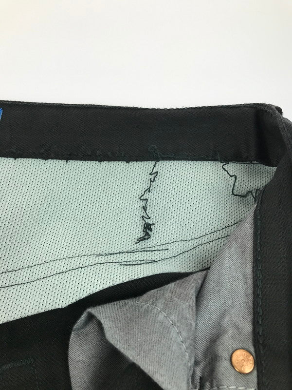 【現状渡し品】【メンズ】 INNOCENCE NYC イノセンス ニューヨーク LEATHER PATCH DENIM PANTS INLPDM01 レザーパットワークデニムパンツ ジーンズ 153-250618-hi-18-tag カラー：ブラック 万代Net店