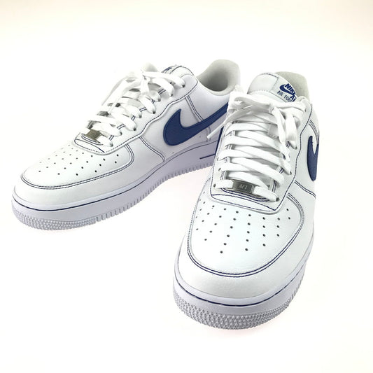 【中古美品】【メンズ】 NIKE ナイキ AIR FORCE 1 07 LV8 HQ2037-100 エアフォース 1 07 LV8 ブルーステッチ スニーカー 靴 160-250512-hi-06-tag サイズ：30.5cm US 12.5 カラー：WHITE/BLUE 万代Net店