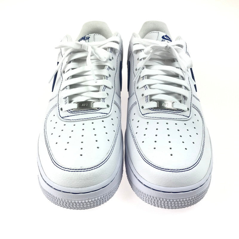 【中古美品】【メンズ】 NIKE ナイキ AIR FORCE 1 07 LV8 HQ2037-100 エアフォース 1 07 LV8 ブルーステッチ スニーカー 靴 160-250512-hi-06-tag サイズ：30.5cm US 12.5 カラー：WHITE/BLUE 万代Net店