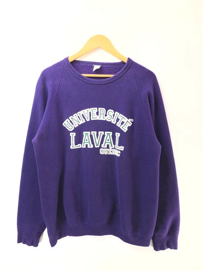 【中古品】【メンズ】 USED ユーズド 70's～80's LAVAL SWEAT SHIRT 70～80年代 カレッジ3段 ラグラン スウェット シャツ トレーナー トップス 146-260508-ty-01-tag サイズ：不明 下記参照 カラー：パープル 万代Net店