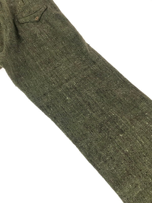 【現状渡し品】【メンズ】 EURO VINTAGE ユーロ ヴィンテージ 40'S-50'S ネップカスリ柄 ボタンフライ スラックスパンツ ボトムス 157-250907-na-18-tag サイズ：表記サイズなし 下記参照 カラー：カーキ系 万代Net店