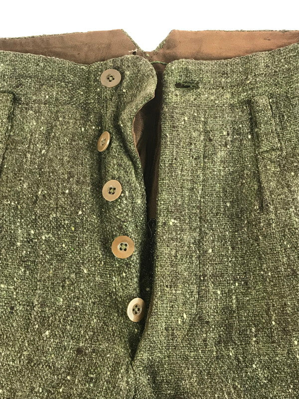 【現状渡し品】【メンズ】 EURO VINTAGE ユーロ ヴィンテージ 40'S-50'S ネップカスリ柄 ボタンフライ スラックスパンツ ボトムス 157-250907-na-18-tag サイズ：表記サイズなし 下記参照 カラー：カーキ系 万代Net店
