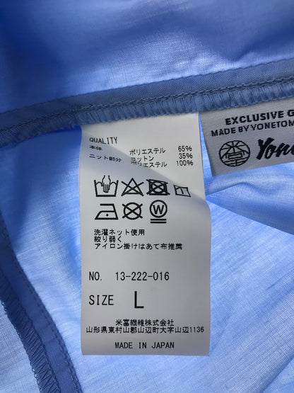 【中古品】【メンズ】 COOHEM コーヘン KNIT PATCHWORK LONG SLEEVES SHIRT 13-222-016 ニット パッチワーク ロングスリーブ シャツ 140-251113-rt-06-tag サイズ：L カラー：ブルー 万代Net店