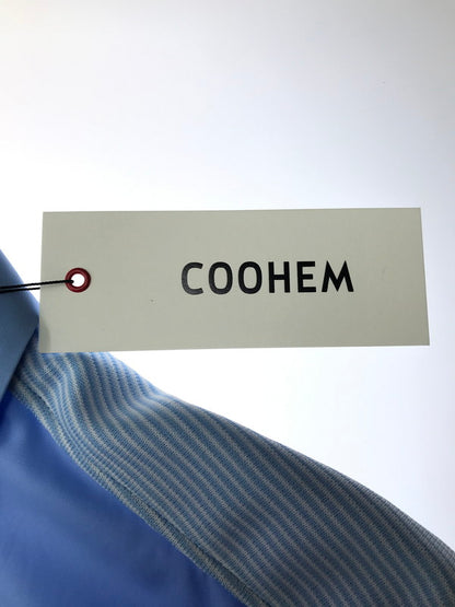 【中古品】【メンズ】 COOHEM コーヘン KNIT PATCHWORK LONG SLEEVES SHIRT 13-222-016 ニット パッチワーク ロングスリーブ シャツ 140-251113-rt-06-tag サイズ：L カラー：ブルー 万代Net店