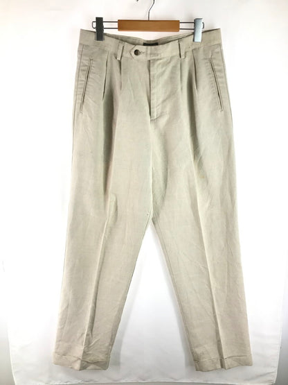 【現状渡し品】【メンズ】 DOCKERS ドッカーズ 90's PLEATED LINEN 2TUCK SLAKS PANTS 90年代 プリーツリネン 2タック スラックス パンツ 157-250618-hi-16-tag カラー：ベージュ 万代Net店