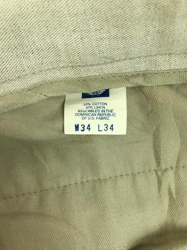 【現状渡し品】【メンズ】 DOCKERS ドッカーズ 90's PLEATED LINEN 2TUCK SLAKS PANTS 90年代 プリーツリネン 2タック スラックス パンツ 157-250618-hi-16-tag カラー：ベージュ 万代Net店