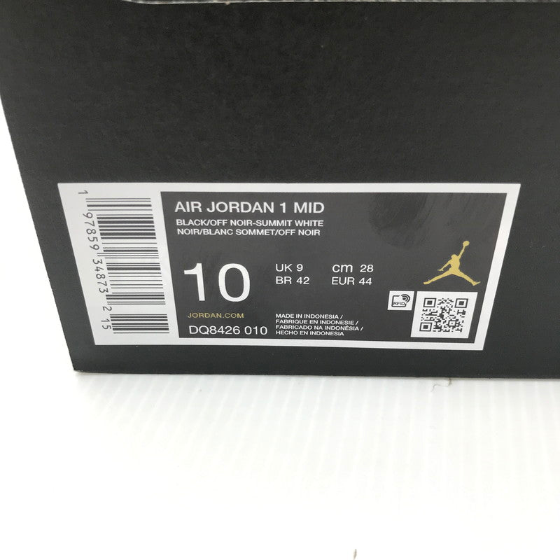 【中古美品】【メンズ】 NIKE ナイキ AIR JORDAN１MID DQ8426-010 エアジョーダン 1 ミッド スニーカー 靴 160-250809-hi-05-tag サイズ：28cm US 10 カラー：BLACK/OFF NOIR 万代Net店
