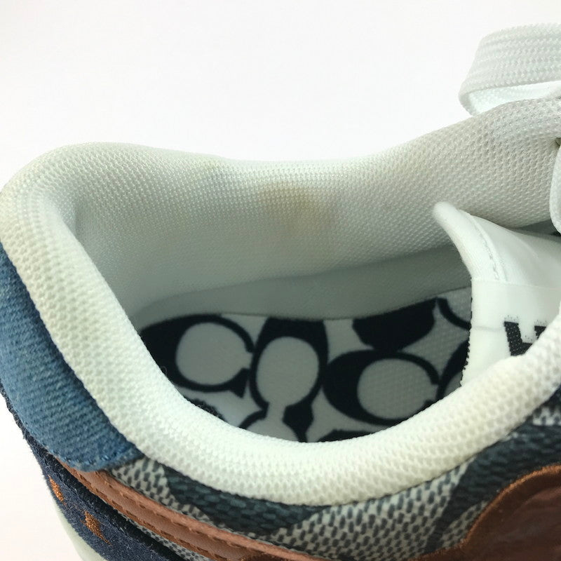 【中古品】【メンズ】 A BATHING APE アベイシングエイプ × COACH コーチ コラボ BAPE STA 1H74-191-901 ベイプスター スニーカー 靴 162-250624-yy-04-tag サイズ：26cm/US8 カラー：BLUE/BROWN 万代Net店