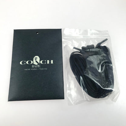 【中古品】【メンズ】 A BATHING APE アベイシングエイプ × COACH コーチ コラボ BAPE STA 1H74-191-901 ベイプスター スニーカー 靴 162-250624-yy-04-tag サイズ：26cm/US8 カラー：BLUE/BROWN 万代Net店