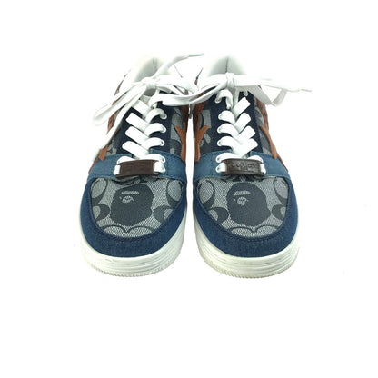 【中古品】【メンズ】 A BATHING APE アベイシングエイプ × COACH コーチ コラボ BAPE STA 1H74-191-901 ベイプスター スニーカー 靴 162-250624-yy-04-tag サイズ：26cm/US8 カラー：BLUE/BROWN 万代Net店