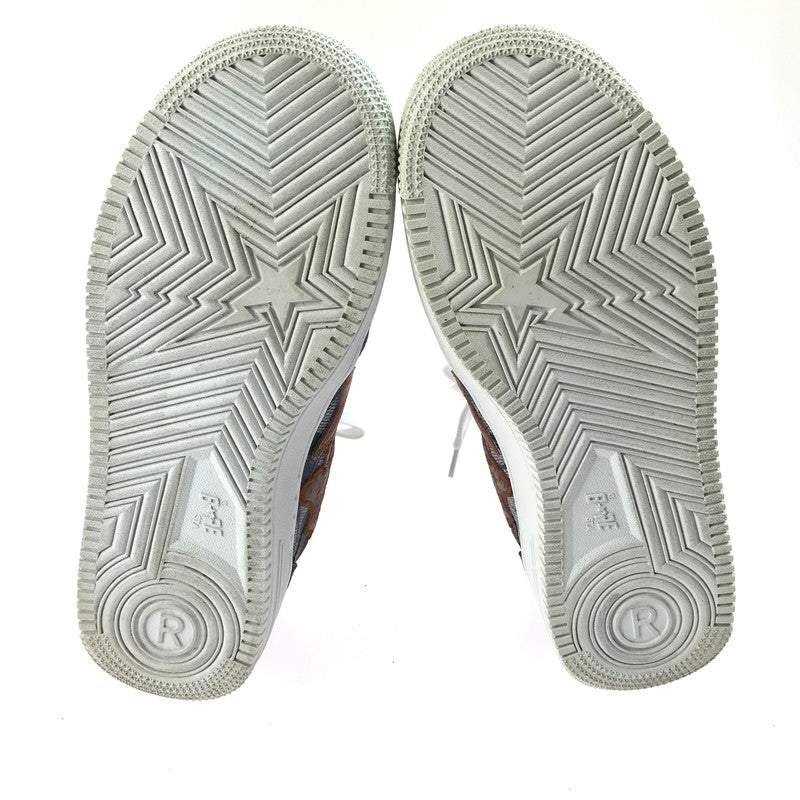 【中古品】【メンズ】 A BATHING APE アベイシングエイプ × COACH コーチ コラボ BAPE STA 1H74-191-901 ベイプスター スニーカー 靴 162-250624-yy-04-tag サイズ：26cm/US8 カラー：BLUE/BROWN 万代Net店