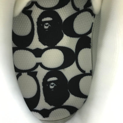 【中古品】【メンズ】 A BATHING APE アベイシングエイプ × COACH コーチ コラボ BAPE STA 1H74-191-901 ベイプスター スニーカー 靴 162-250624-yy-04-tag サイズ：26cm/US8 カラー：BLUE/BROWN 万代Net店