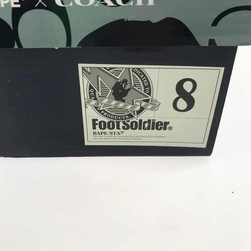 【中古品】【メンズ】 A BATHING APE アベイシングエイプ × COACH コーチ コラボ BAPE STA 1H74-191-901 ベイプスター スニーカー 靴 162-250624-yy-04-tag サイズ：26cm/US8 カラー：BLUE/BROWN 万代Net店