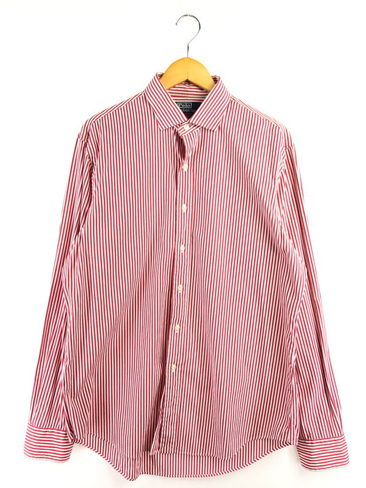 【中古品】【メンズ】 ESTATE CUSTOM FIT STRIPE L/S SHIRT エステート カスタム フィット ストライプ 長袖シャツ トップス 146-260411-rt-25-tag カラー：レッド/ホワイト 万代Net店