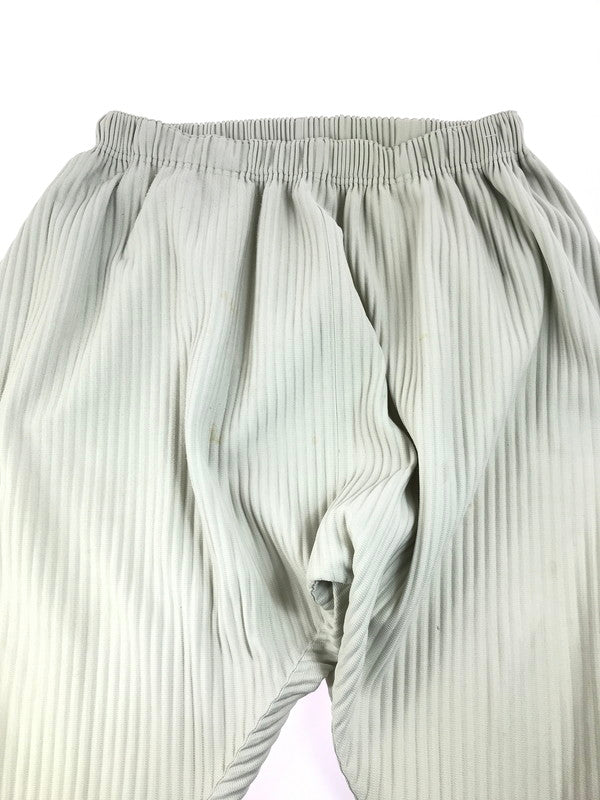 【現状渡し品】【メンズ】 HOMME PLISSE ISSEY MIYAKE オム プリッセ イッセイミヤケ PLEATED SAROUEL PANTS HP83JF112 プリーツ サルエルパンツ ボトムス 151-250618-hi-11-tag カラー：ホワイト系 万代Net店