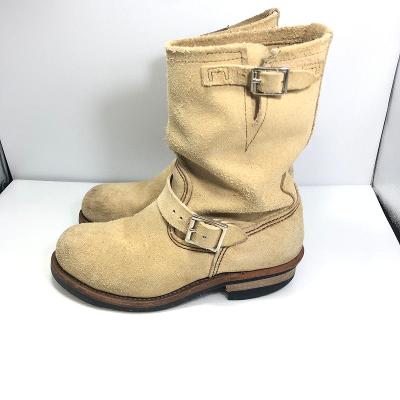 【中古品】【メンズ】 RED WING レッドウィング ENGINEER BOOTS 8268 エンジニアブーツ シューズ 靴 164-250704-yy-09-tag サイズ：25cm/US7D カラー：ベージュ 万代Net店