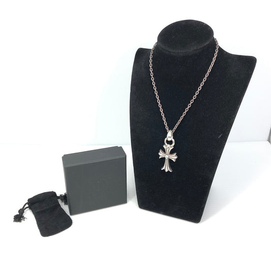 【中古品】【メンズ】 CHROME HEARTS クロムハーツ スモールCHクロスWベイル ペンダントトップ アクセサリー 190-250527-yy-12-tag カラー：シルバー 万代Net店