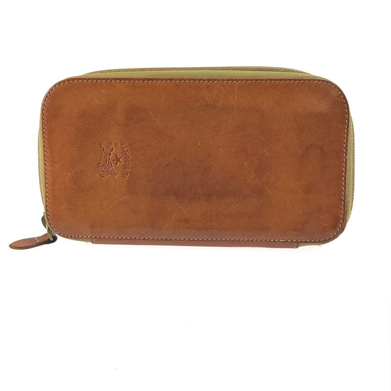 【中古品】【メンズ】 IL BISONTE イルビゾンテ ラウンドファスナー ロングウォレット 長財布 200-250601-na-10-tag カラー：ブラウン 万代Net店