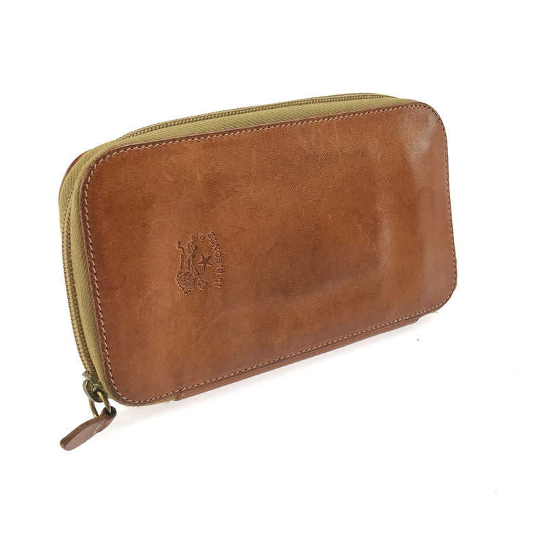 【中古品】【メンズ】 IL BISONTE イルビゾンテ ラウンドファスナー ロングウォレット 長財布 200-250601-na-10-tag カラー：ブラウン 万代Net店