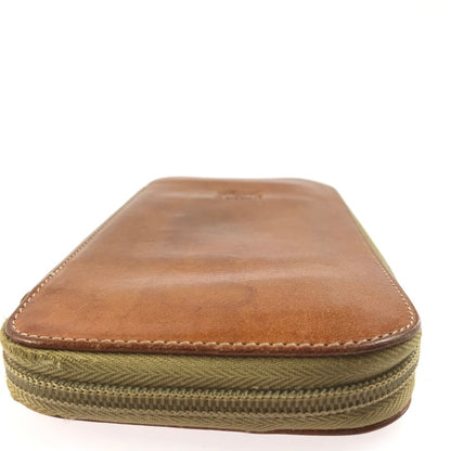 【中古品】【メンズ】 IL BISONTE イルビゾンテ ラウンドファスナー ロングウォレット 長財布 200-250601-na-10-tag カラー：ブラウン 万代Net店