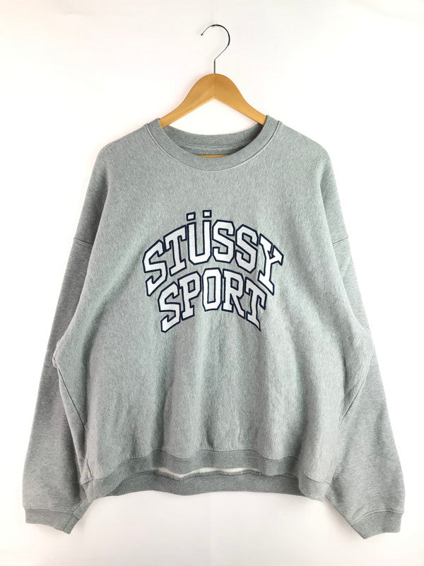 【中古品】【メンズ】 STUSSY ステューシー RELAXED OVERSIZED CREW 118487 リラックス オーバーサイズ クルーネックスウェット ロゴ トレーナー 142-250528-hi-09-tag サイズ：XL カラー：グレー 万代Net店