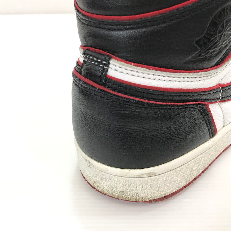 【中古品】【メンズ】 NIKE ナイキ AIR JORDAN 1 RETRO HIGH OG 555088-062 エアジョーダン 1 レトロ ハイ オリジナル スニーカー 靴 160-250527-yy-24-tag サイズ：27cm/US9 カラー：BLACK/GYM RED-WHITE 万代Net店