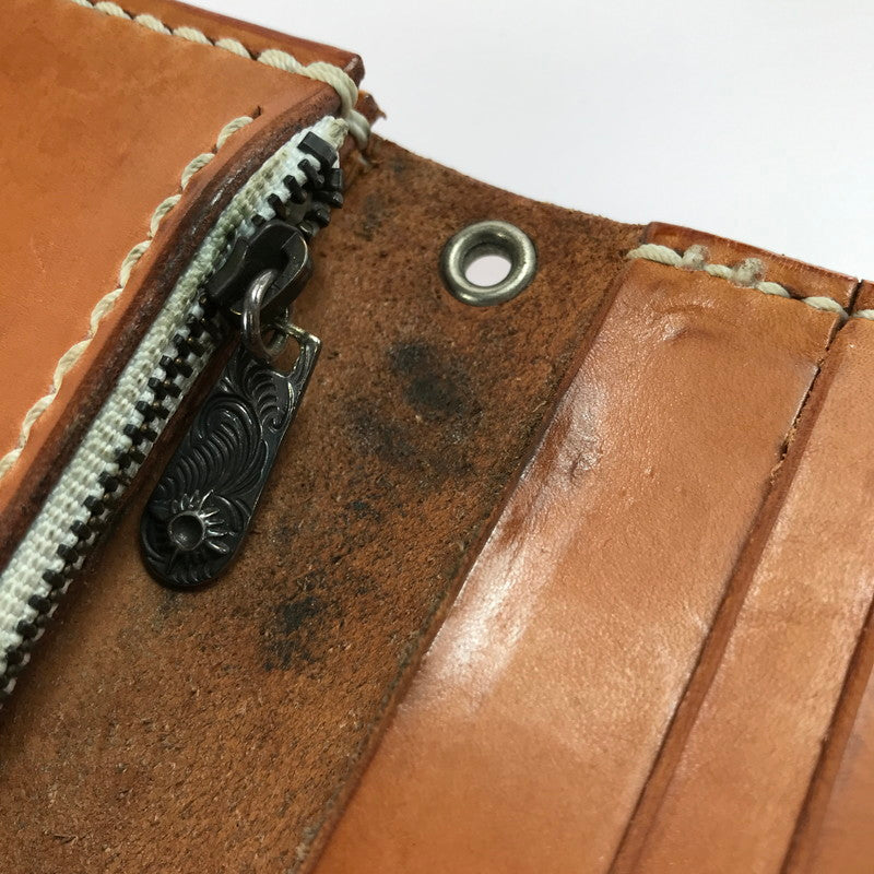 【現状渡し品】【メンズ】 BEAD-YA ビーズ屋公ちゃん LONG WALLET ロングウォレット 二つ折り 長財布 200-250604-na-01-tag カラー：ブラウン 万代Net店