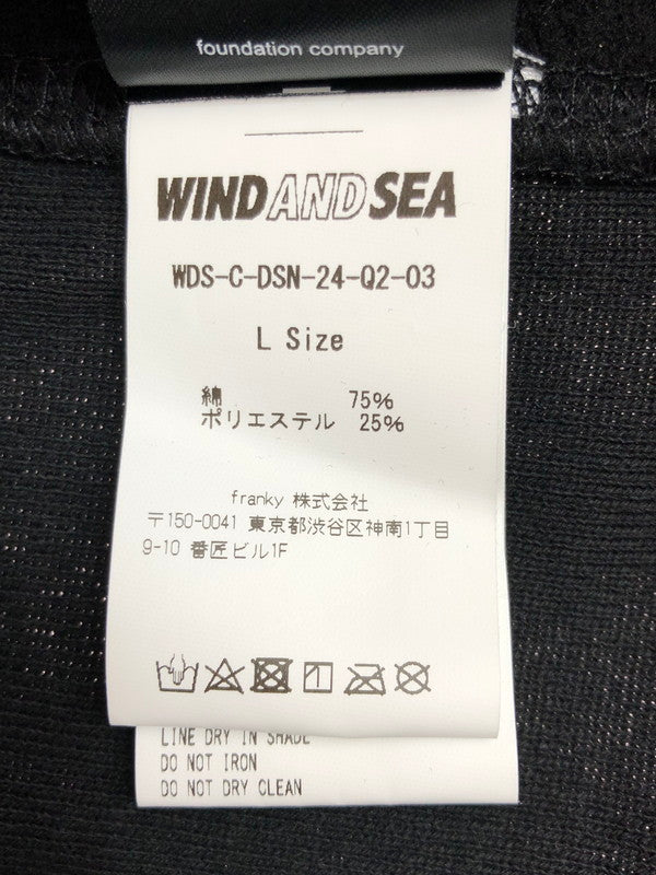【中古品】【メンズ】 WIND AND SEA ウィンダンシー SURF MICKEY CREW NECK SWEAT WDS-C-DSN-24-Q2-03 サーフミッキー クルーネックスウェット トレーナー トップス 142-250622-rt-08-tag サイズ：L カラー：ブラック 万代Net店