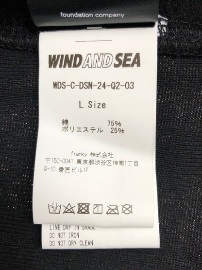 【中古品】【メンズ】 WIND AND SEA ウィンダンシー SURF MICKEY CREW NECK SWEAT WDS-C-DSN-24-Q2-03 サーフミッキー クルーネックスウェット トレーナー トップス 142-250622-rt-08-tag サイズ：L カラー：ブラック 万代Net店