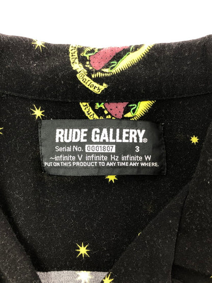 【中古品】【メンズ】 RUDE GALLERY ルード ギャラリー MARIA PRINT ALOHA SHIRT 0001807 マリア柄 アロハシャツ 開襟シャツ トップス 142-260509-rt-07-tag サイズ：3 カラー：ブラック 万代Net店