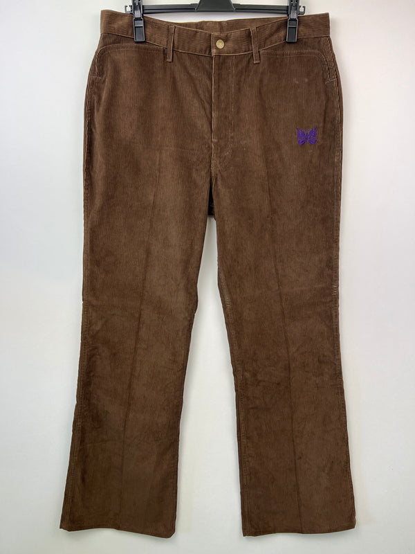 【中古品】【メンズ】 Needles ニードルス CORDUROY BOOT CUT PANTS PU218 コーデュロイ ブーツカットパンツ 151-260710-kk-17-hon サイズ：L カラー：ブラウン 万代Net店