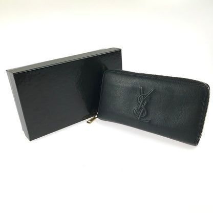 【中古品】【レディース】 YVES SAINT LAURENT イヴ・サンローラン ラウンドファスナー ロングウォレット 352904 長財布 181-250601-na-06-tag カラー：ブラック 万代Net店