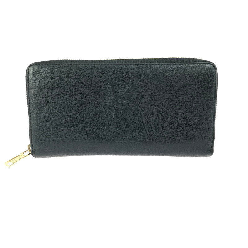 【中古品】【レディース】 YVES SAINT LAURENT イヴ・サンローラン ラウンドファスナー ロングウォレット 352904 長財布 181-250601-na-06-tag カラー：ブラック 万代Net店